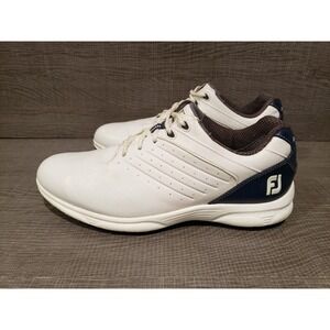 FootJoy FJ Golf Shoes Mens 10 M White Leather Arc SL Sofcollar 59701 Spikeless